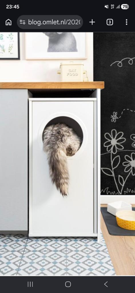 Omlet kattenbak, Ophalen, Zo goed als nieuw, Gesloten