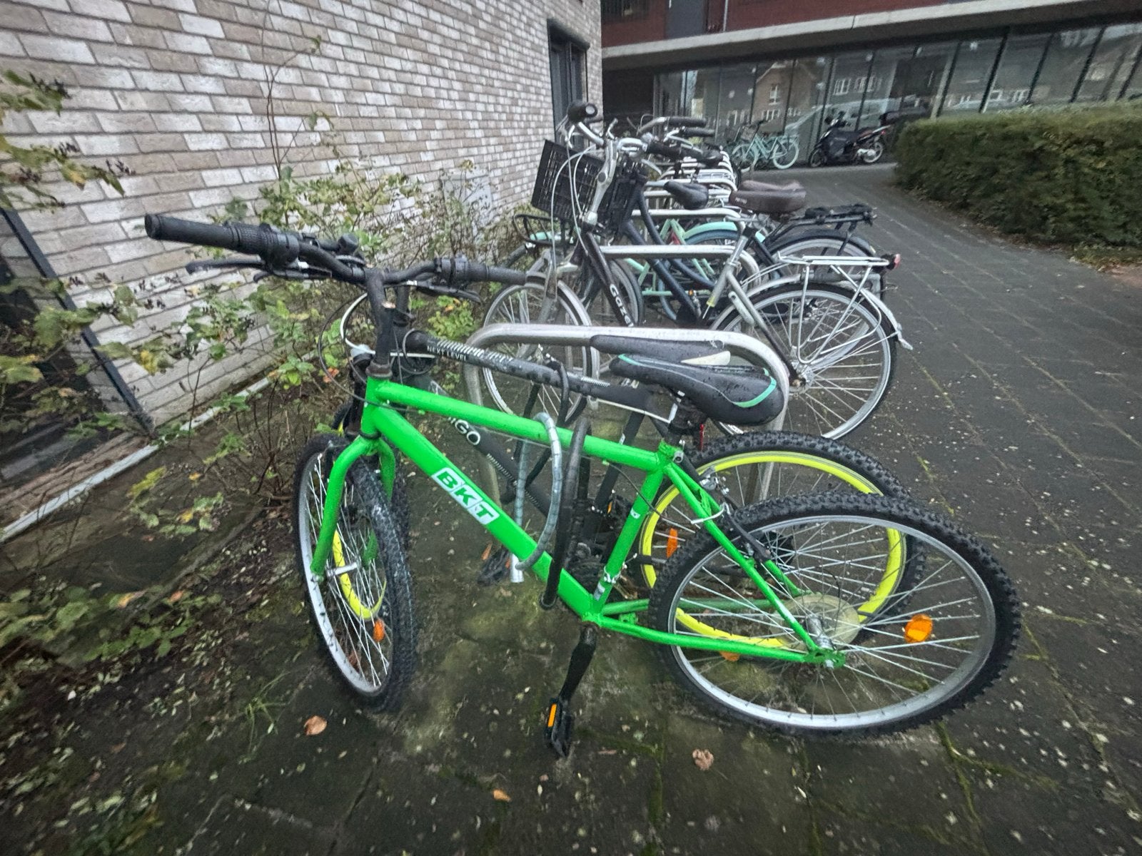 Groene fiets bkt mountainbike, Gebruikt, Velgrem, Versnellingen, Minder dan 49 cm