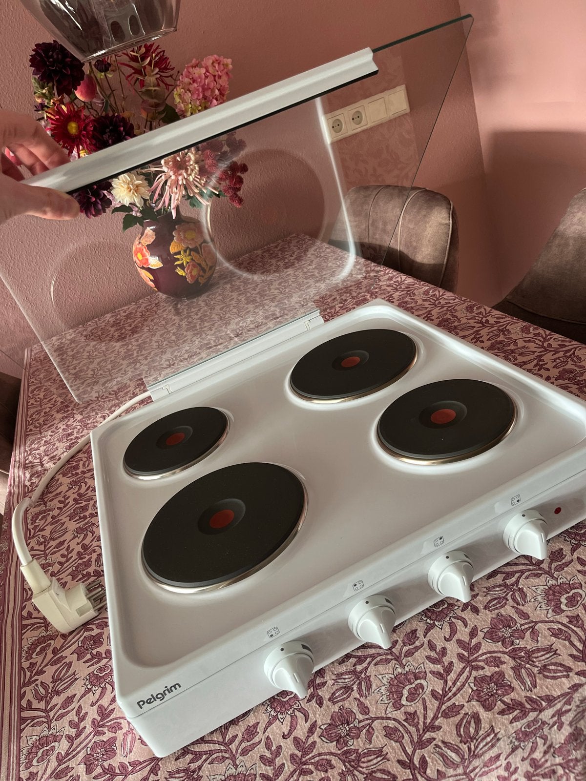 GLOEDNIEUWE Pelgrim Elektrische Kookplaat - TWV €306, Witgoed en Apparatuur, Kookplaten, Ophalen, Nieuw, 4 kookzones, Vrijstaand