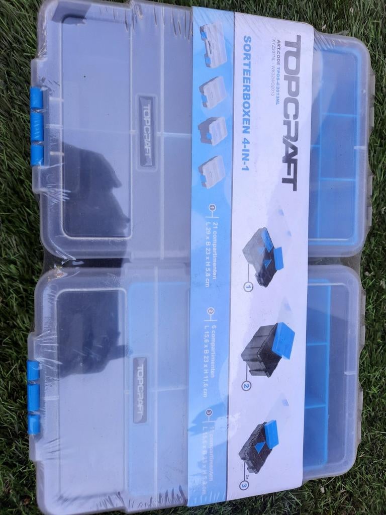 Nieuwe TOPCRAFT Sorteerboxen 4-in-1 - Ongebruikt, Ophalen of Verzenden