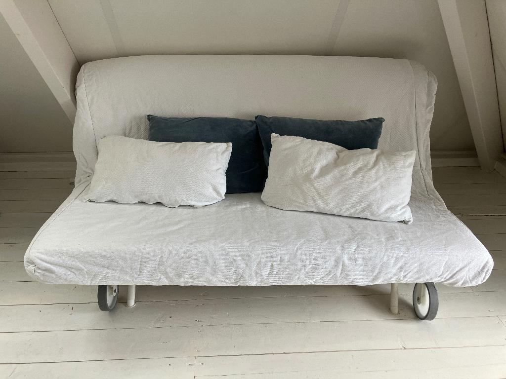 IKEA Slaapbank wit 2 persoons, Ophalen, Gebruikt, Wit, Tweepersoons