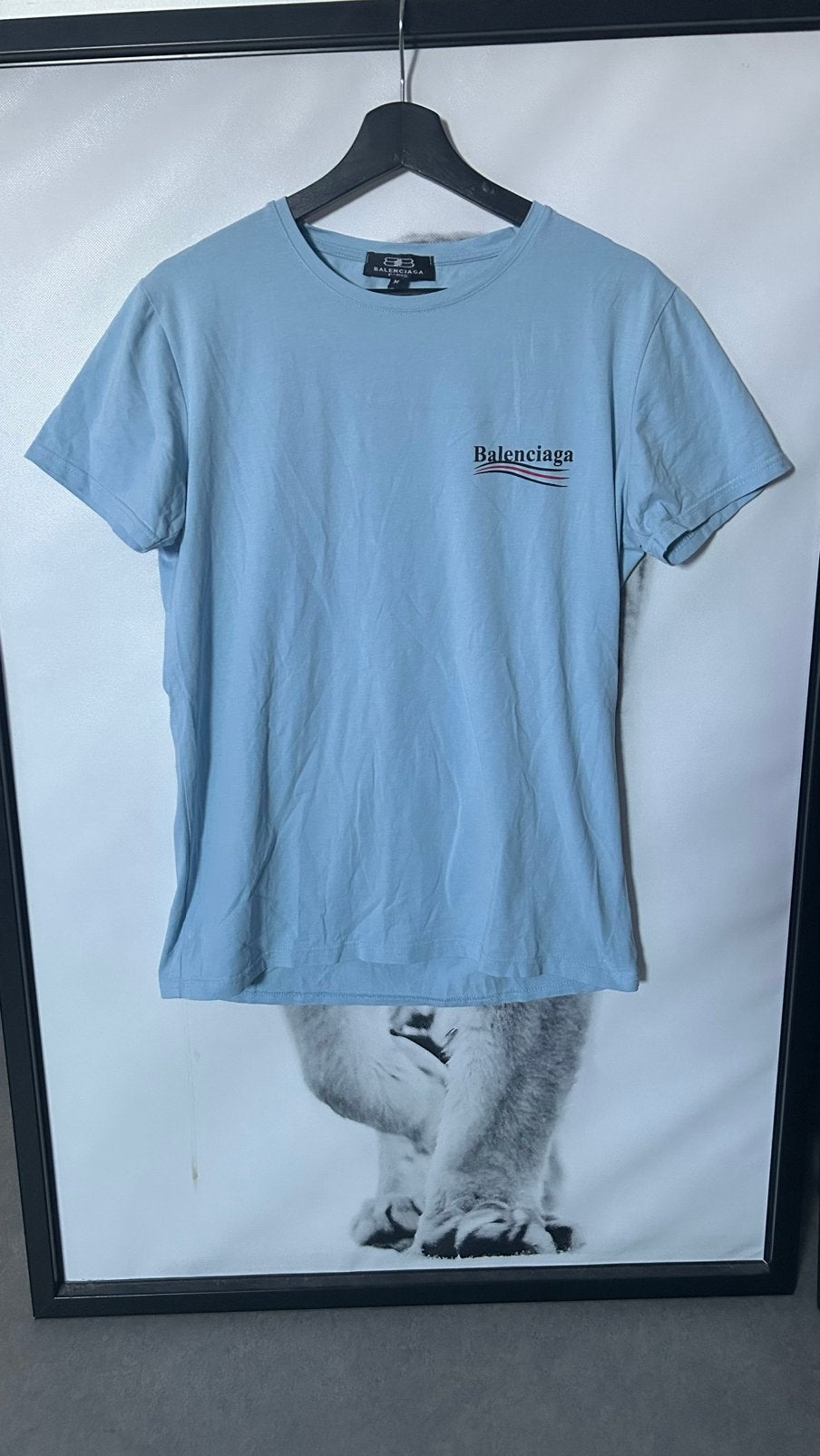 Balenciaga shirt, Ophalen of Verzenden, Zo goed als nieuw, Maat 46 (S) of kleiner, Blauw