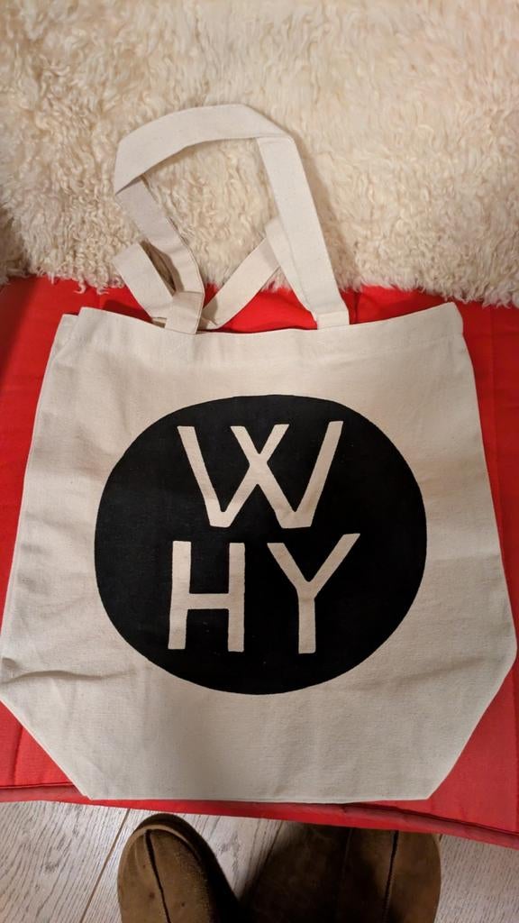 Parra 'Why' tote bag, Ophalen of Verzenden, Zo goed als nieuw, Wit, Overige merken
