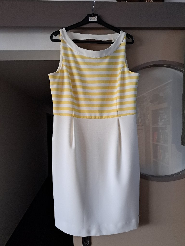 Terre Bleue zomerjurk, mt 40, Maat 38/40 (M), Wit, Ophalen of Verzenden, Zo goed als nieuw
