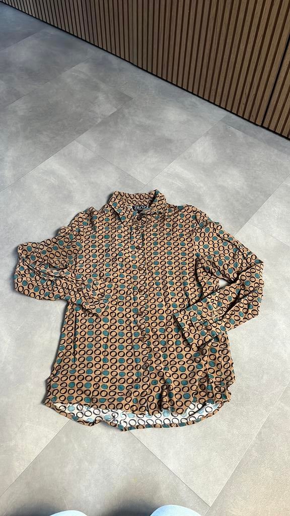 Zilch blouse maat S – oker met print, ., Ophalen of Verzenden, Zo goed als nieuw, .