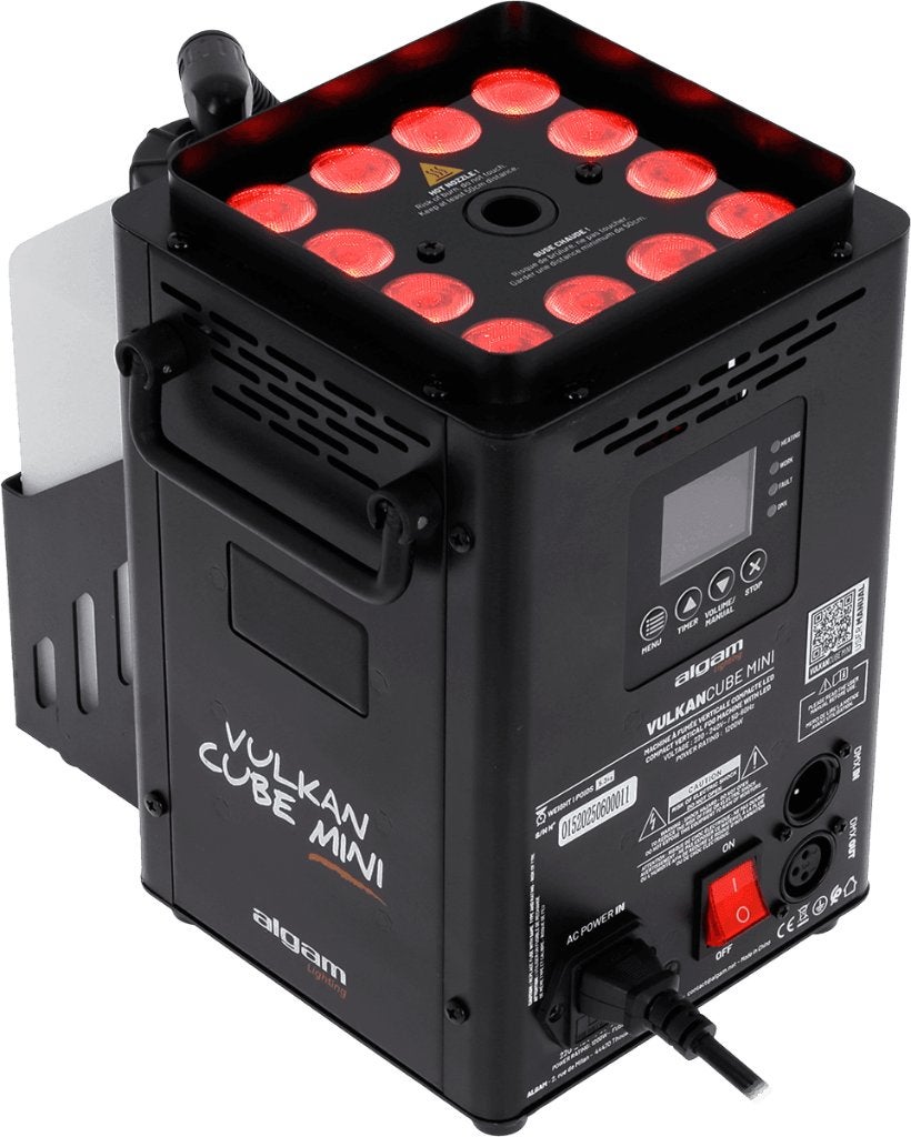 Algam Vulkan Cube mini 1200W rookmachine met RGBW Led, Muziek en Instrumenten, Licht en Laser, Geluidgestuurd, Nieuw, Ophalen of Verzenden