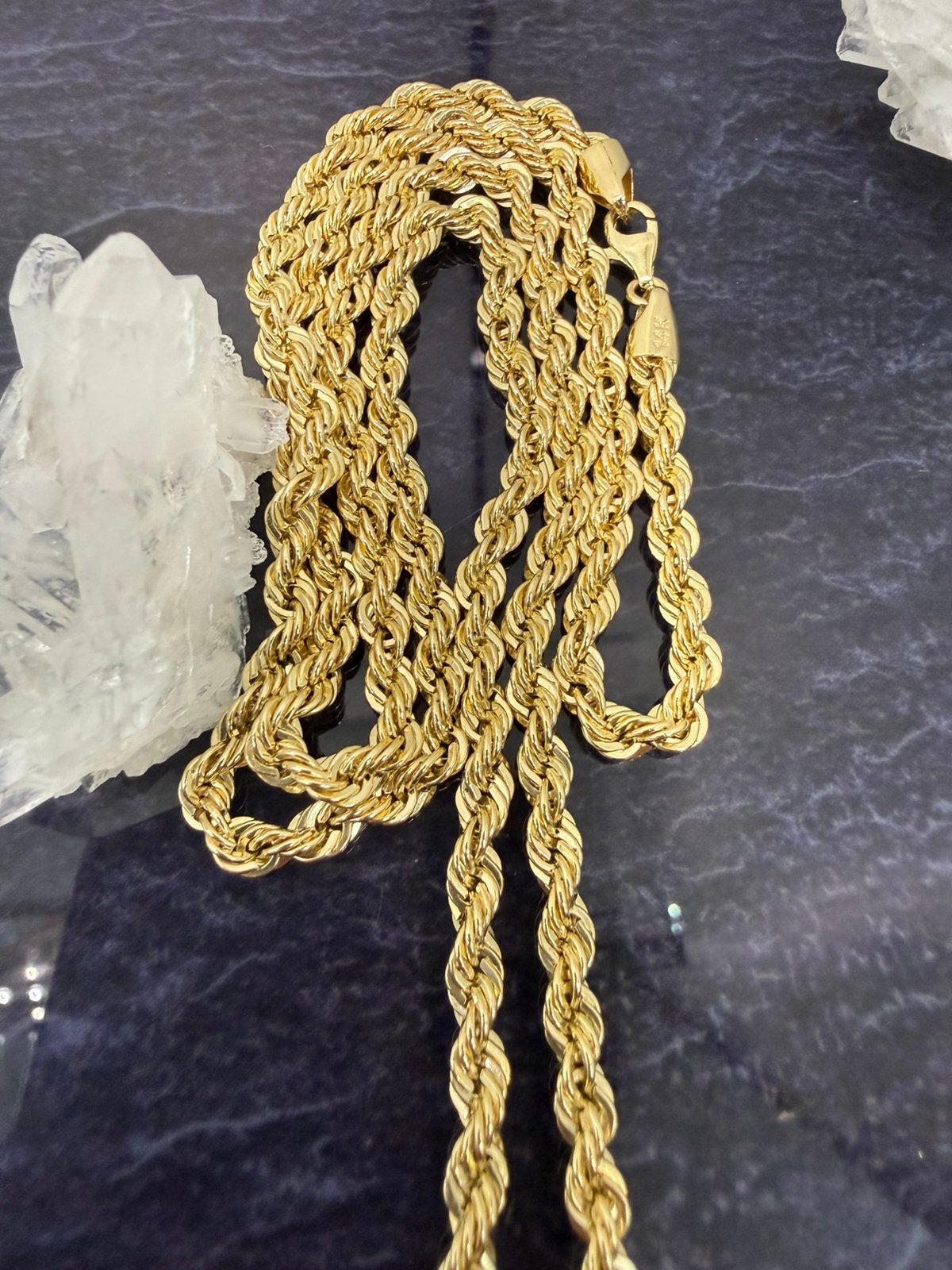 Prachtige 14 karaats gouden rope ketting 4 mm 60 cm