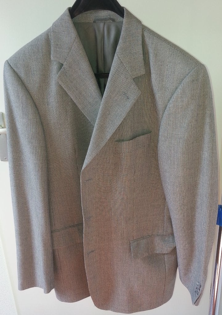 colbert Tailor&Son grijs/geel/blauw fijne pied de poule mt52, Kleding | Heren, Kostuums en Colberts, Maat 52/54 (L), Blauw, Ophalen of Verzenden