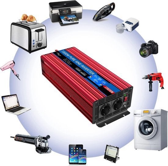 1500W Zuivere Sinus Omvormer – Spanningsomvormer, Corvance B.V., Verzenden, Nieuw, Corvancebol@gmail.com
