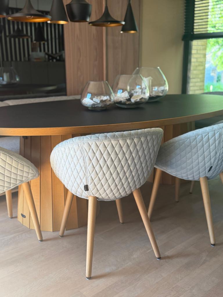 Moooi container table bodhi &6 love chair van Marcel Wanders, Ophalen, Gebruikt, Grijs, Vijf, Zes of meer stoelen