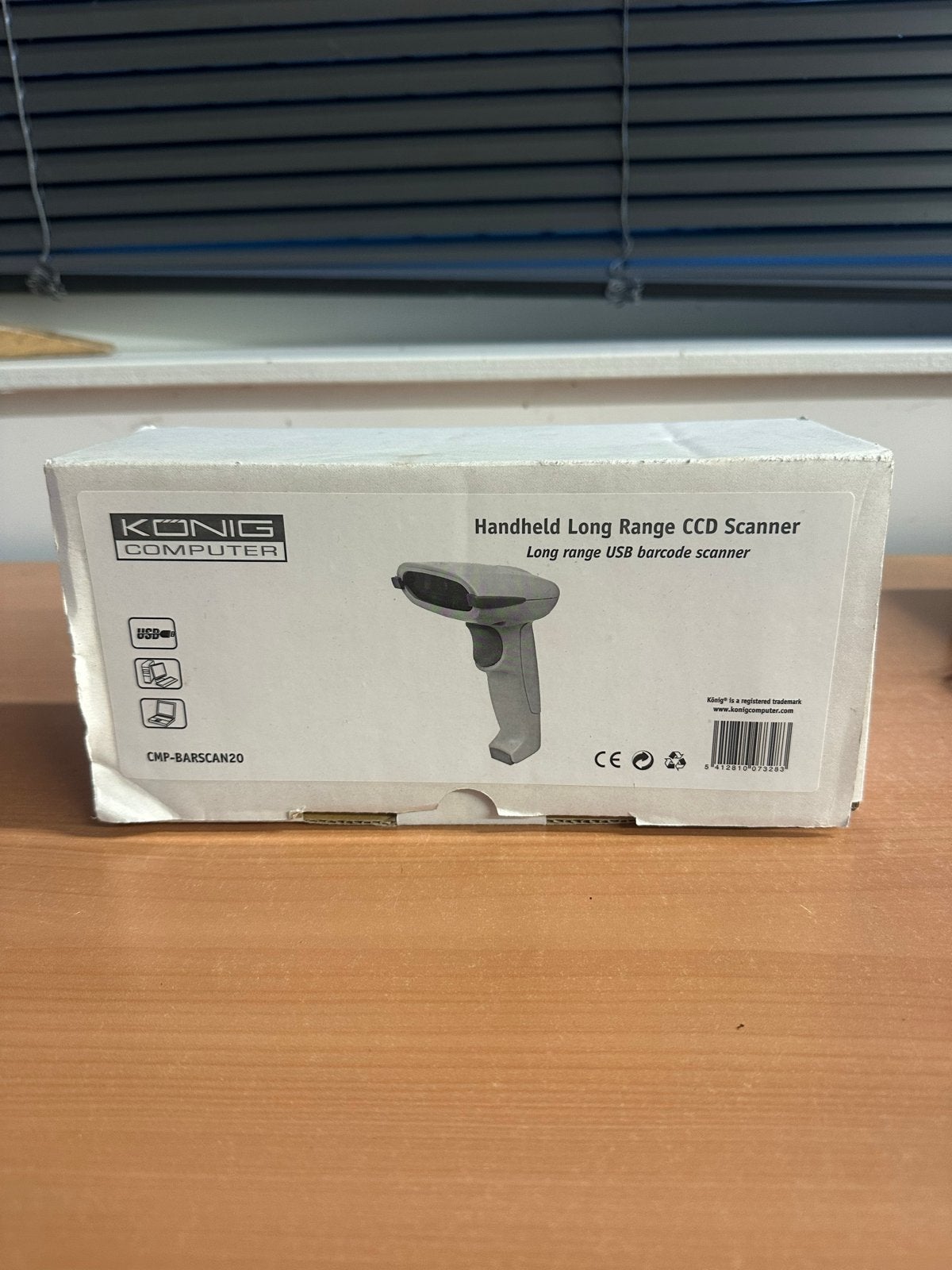König Computer Handheld Long Range CCD Scanner USB, Computers en Software, Ophalen, Zo goed als nieuw, Barcodescanner, Windows