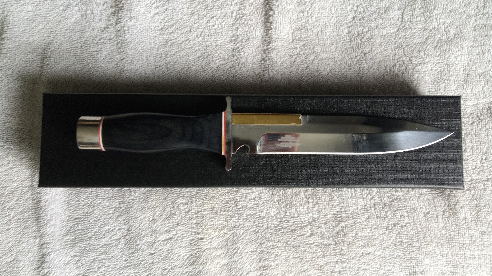 Gil Hibben Mes met leren schede, Ophalen of Verzenden