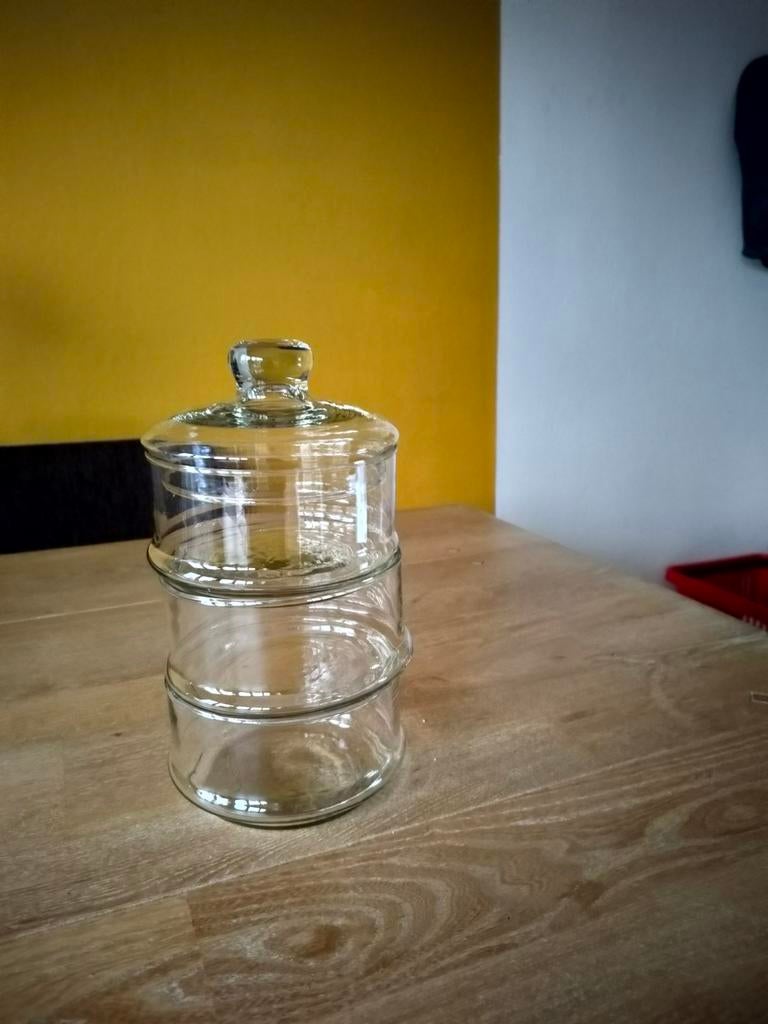 Glazen Riviera Maison etagère (3-delige set), Huis en Inrichting, Woonaccessoires | Etagères, Ophalen of Verzenden