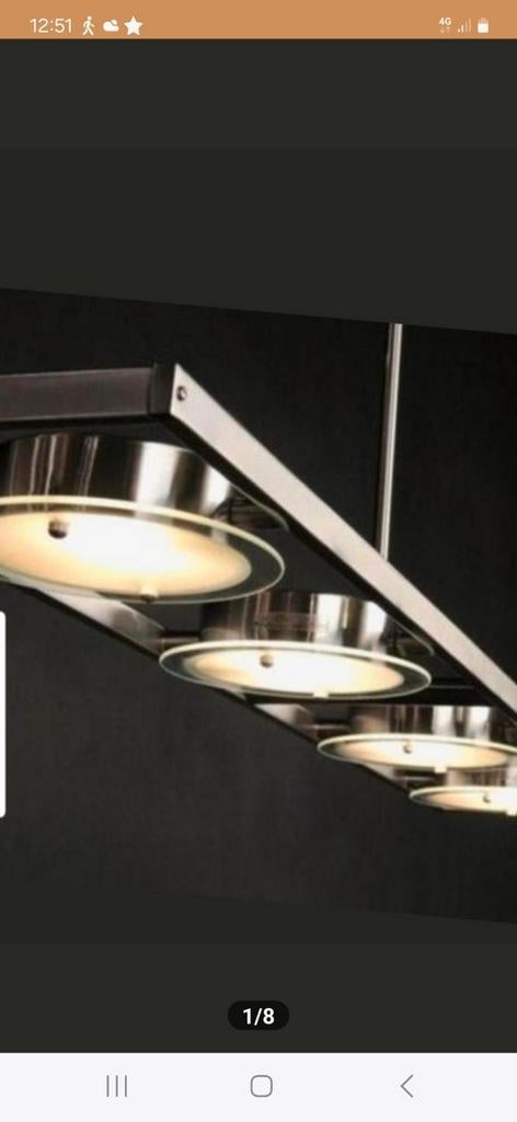 Lamp Lumidora rvs 4 kantelbare spots  lampjes dimbaar NIEUW, Ophalen of Verzenden, Zo goed als nieuw, Modern, 75 cm of meer