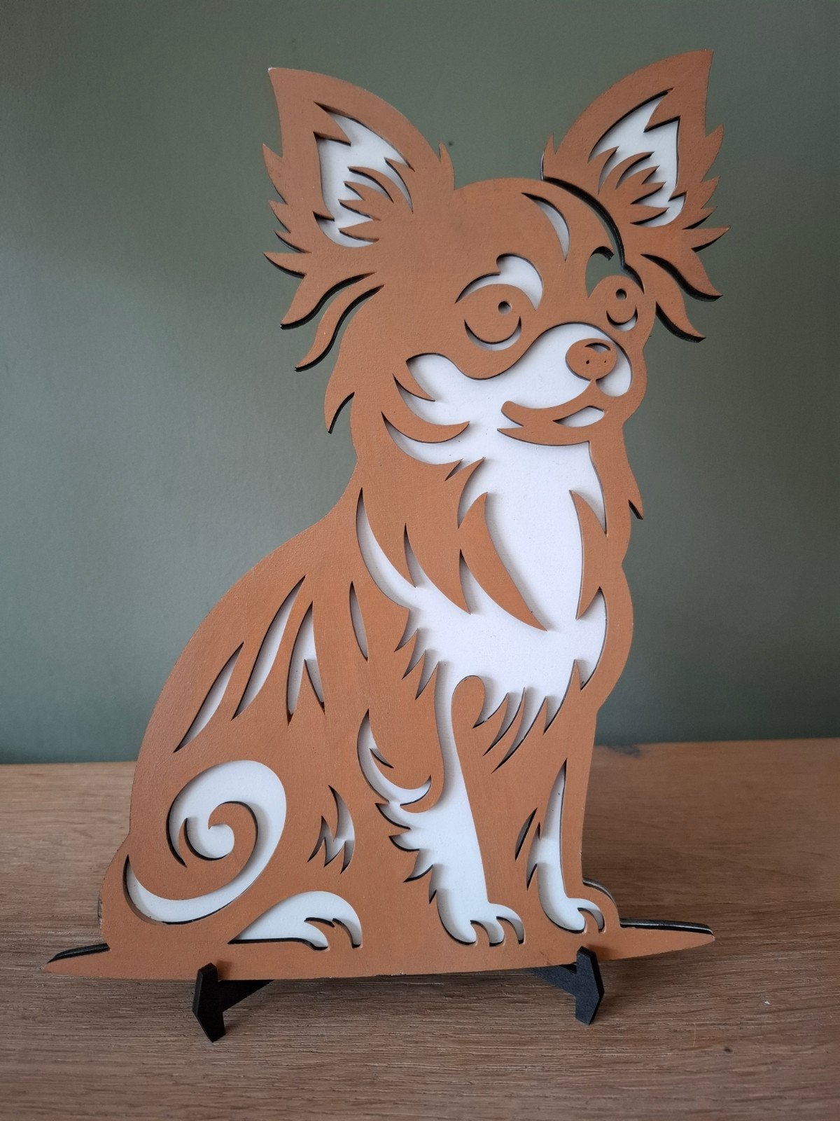 nieuw, Schattige Chihuahua op Standaard ,lasergesneden, Ophalen of Verzenden, Nieuw