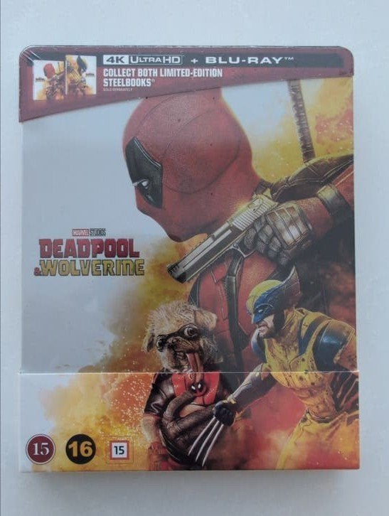 Deadpool 4 & Wolverine 4K Ultra HD Blu-ray Steelbook, Cd's en Dvd's, Engels, Vanaf 16 jaar, Inclusief extra's, Film