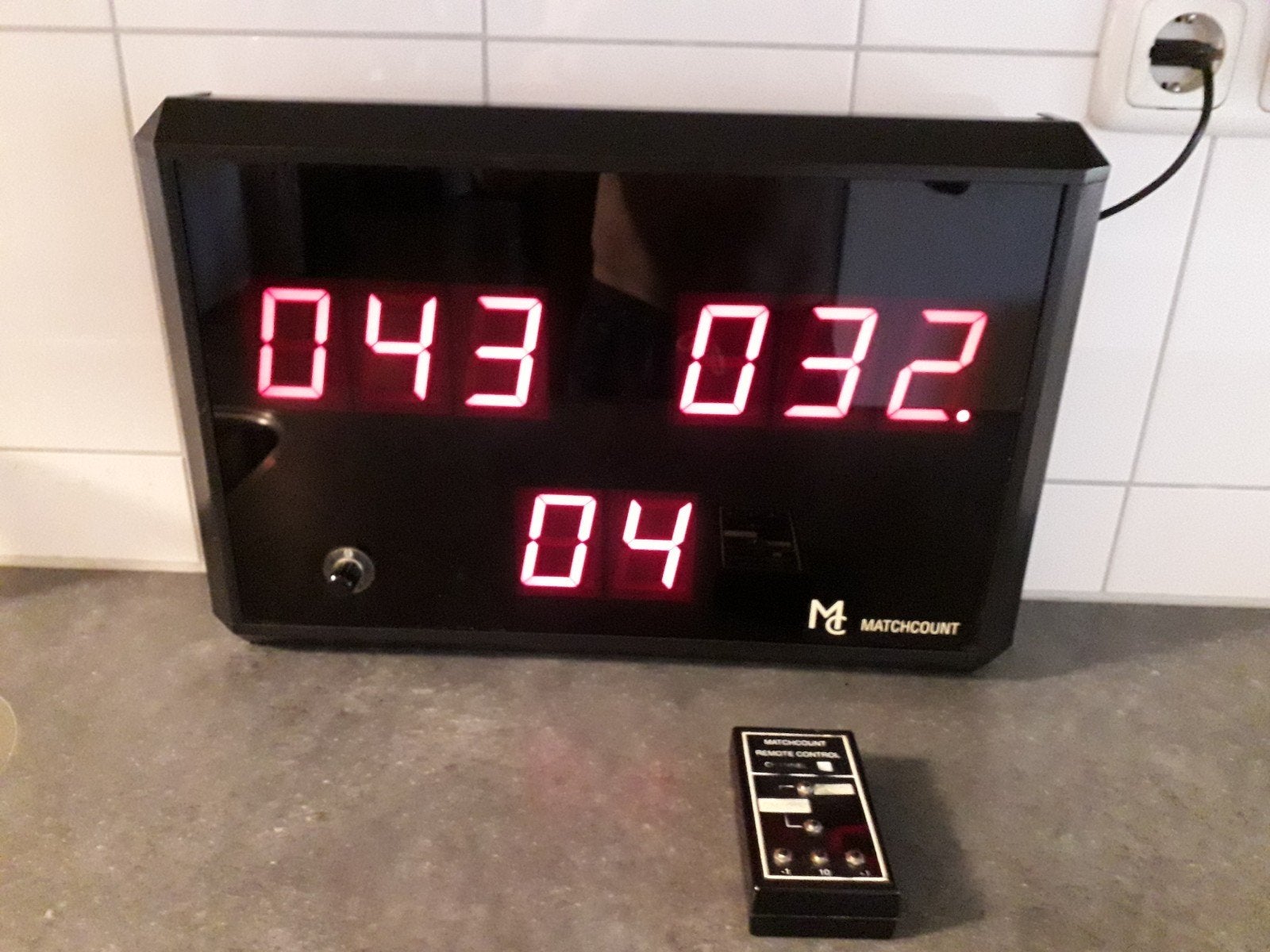 Biljartscorebord Matchcount met draadloze afstandsbediening, Sport en Fitness, Biljarten en Poolen, Ophalen of Verzenden, Gebruikt