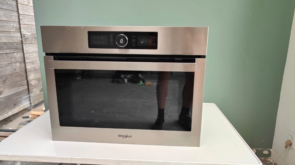 Inbouw combimagnetron Whirpool, Witgoed en Apparatuur, Ophalen, 45 tot 50 cm, Whirlpool, Gebruikt