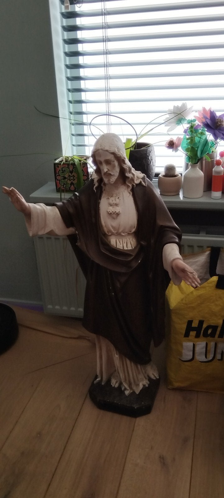 Vintage Jezus beeld - Groot en gedetailleerd, Antiek en Kunst, Ophalen