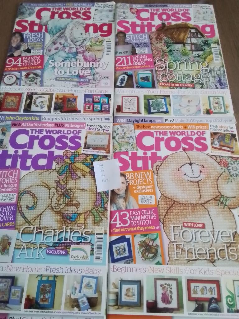 4 cross stitching, nr 159, 160, 161, en 162, Ophalen of Verzenden, Zo goed als nieuw, Handborduren, Patroon