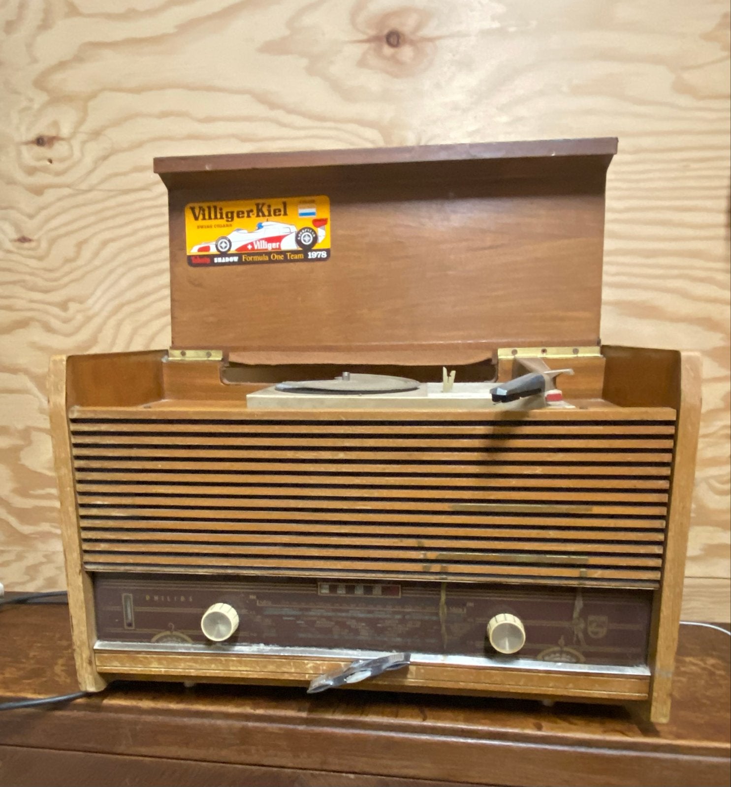 Philips H4X32A Tafelradiogrammofoon uit 1963, Ophalen of Verzenden, Gebruikt, Platenspeler, Philips