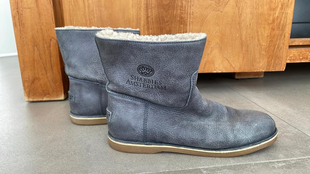 Shabbies Amsterdam laarzen maat 40, Kleding | Dames, Schoenen, Ophalen of Verzenden, Gedragen, Blauw, Lage of Enkellaarzen