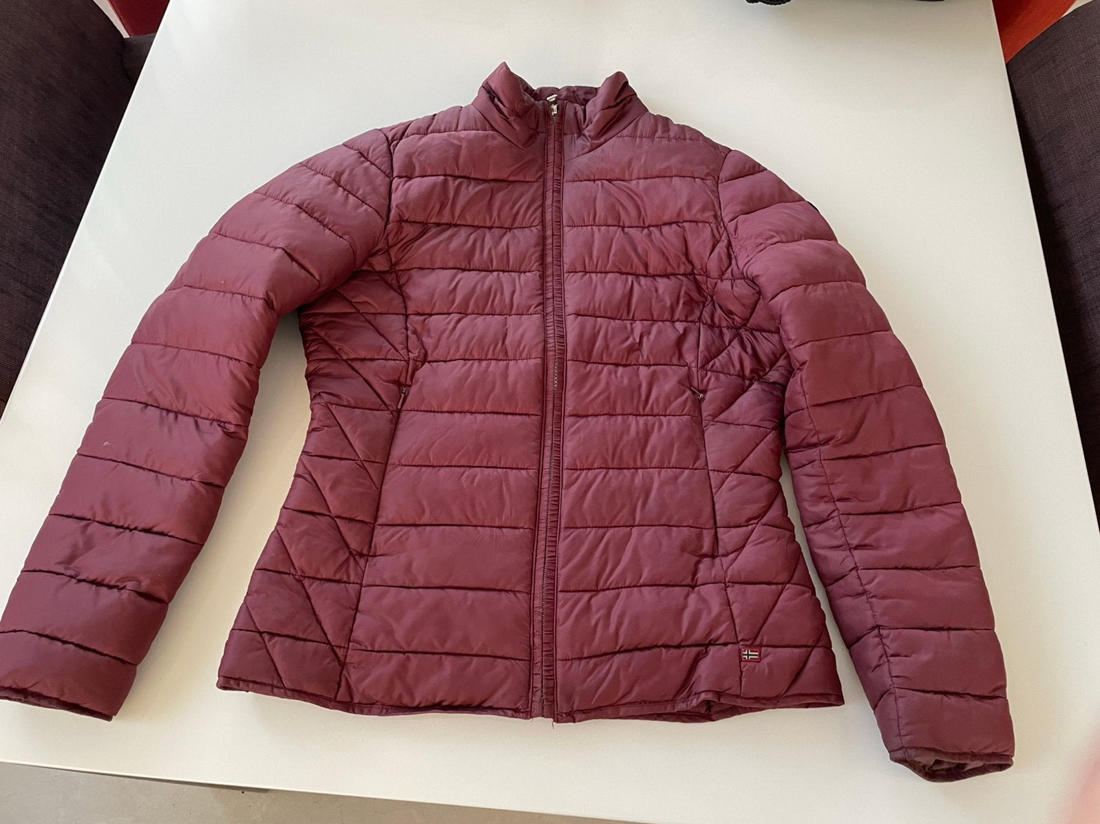 Napapijri warm dames jack bordeauxrood, maat S, Ophalen of Verzenden, Gedragen, Maat 36 (S), Rood
