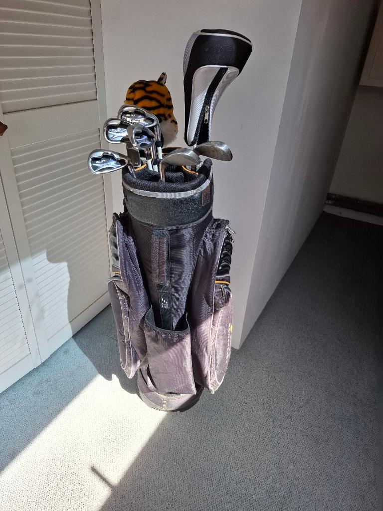 golf set bullet met tas en elektrische golfkar, Ophalen, Zo goed als nieuw, Club, Overige merken