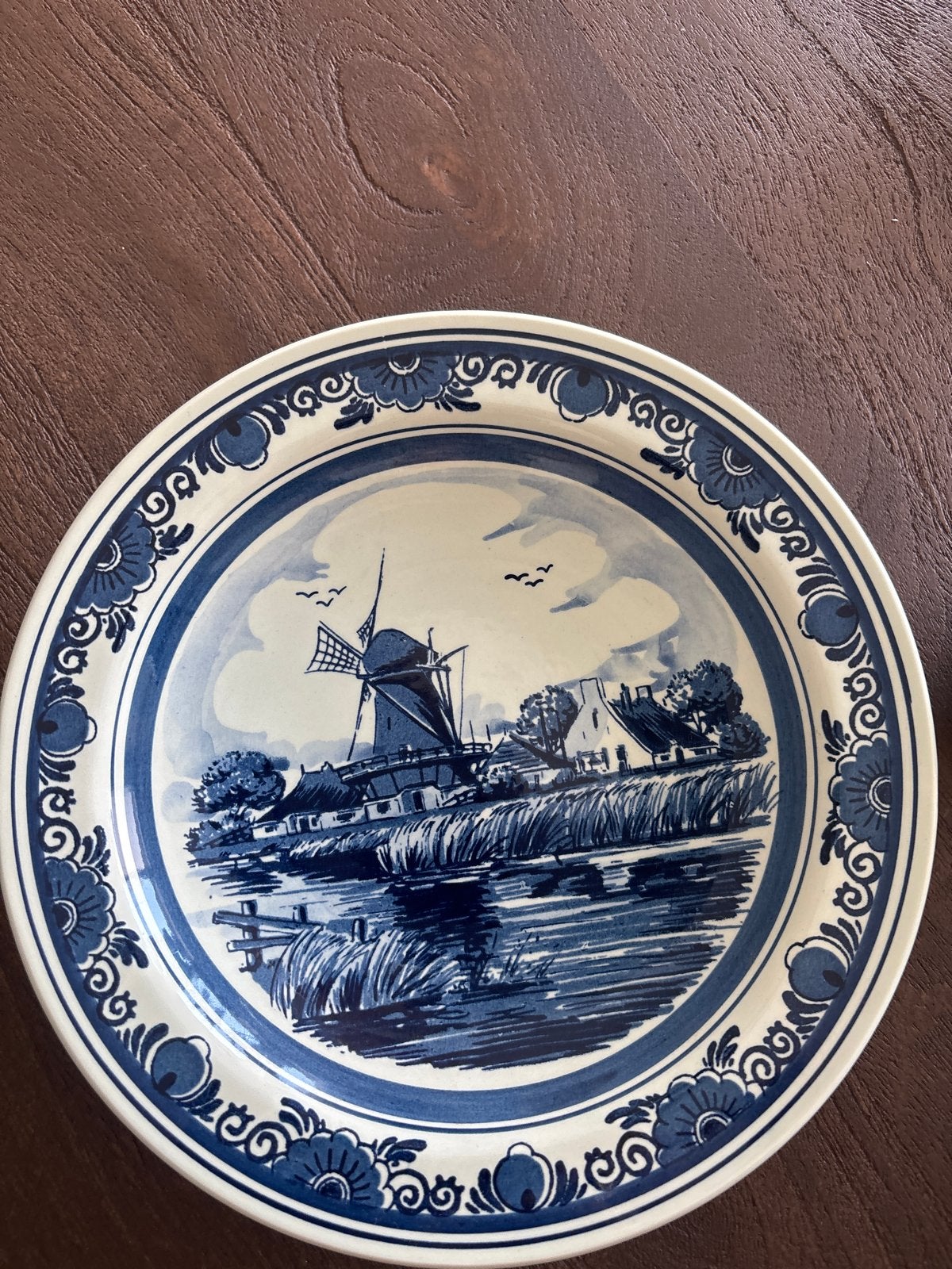 Heineken Blauw Delfts Sierbord - Molenlandschap, Ophalen