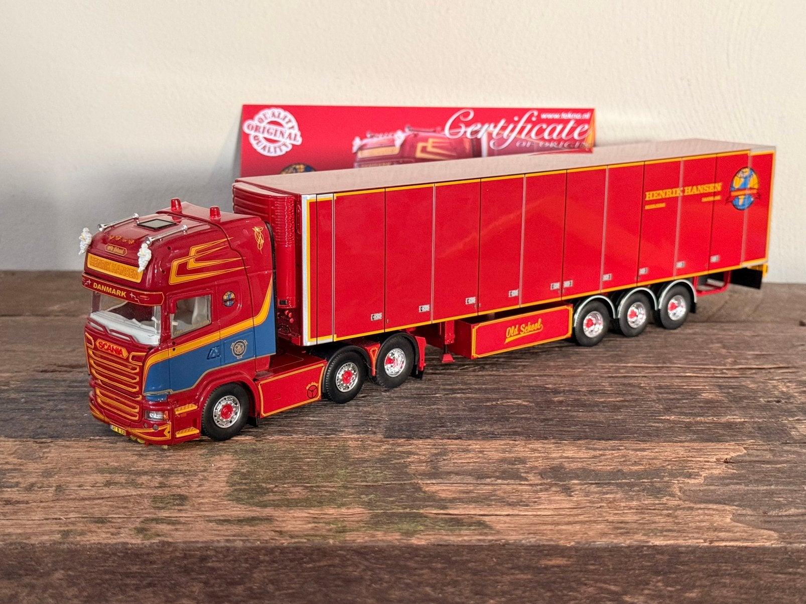 Tekno - Scania Topline Henrik Hansen, Ophalen of Verzenden, Zo goed als nieuw, Bus of Vrachtwagen, Tekno