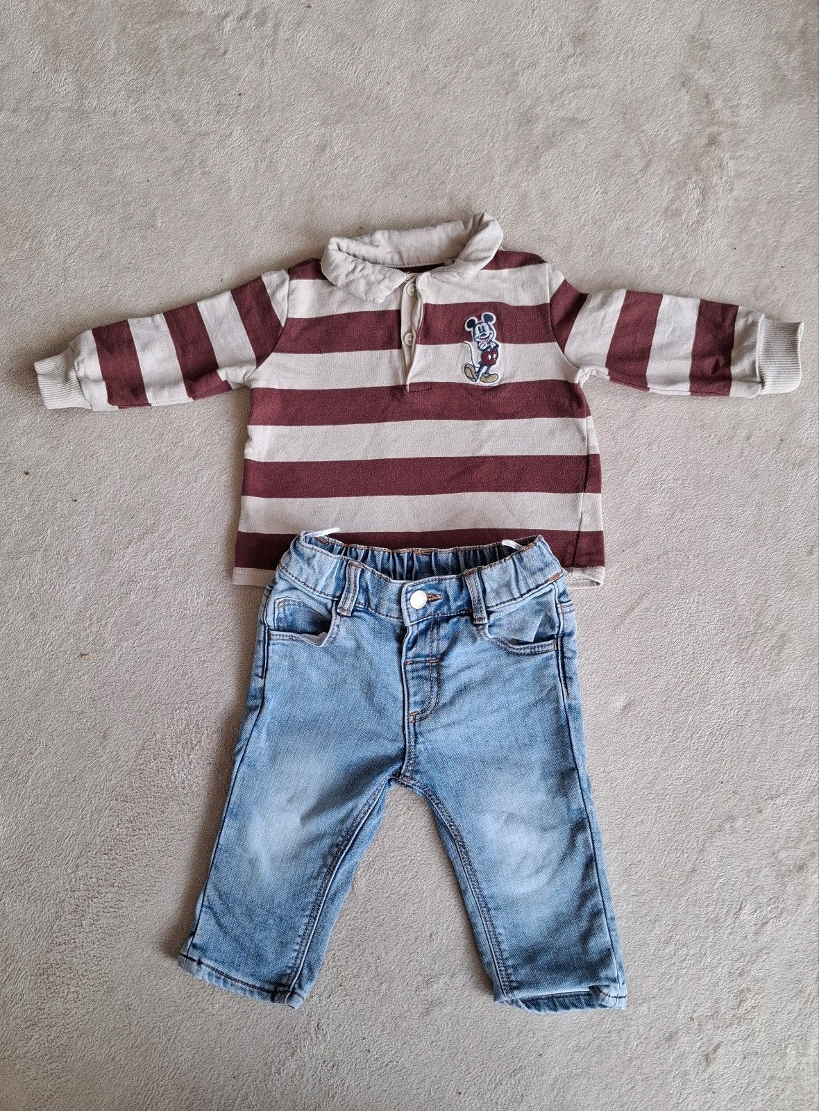 Disney Mickey Mouse setje C&A maat 74, Gebruikt, C&A Disney, Ophalen of Verzenden, Setje