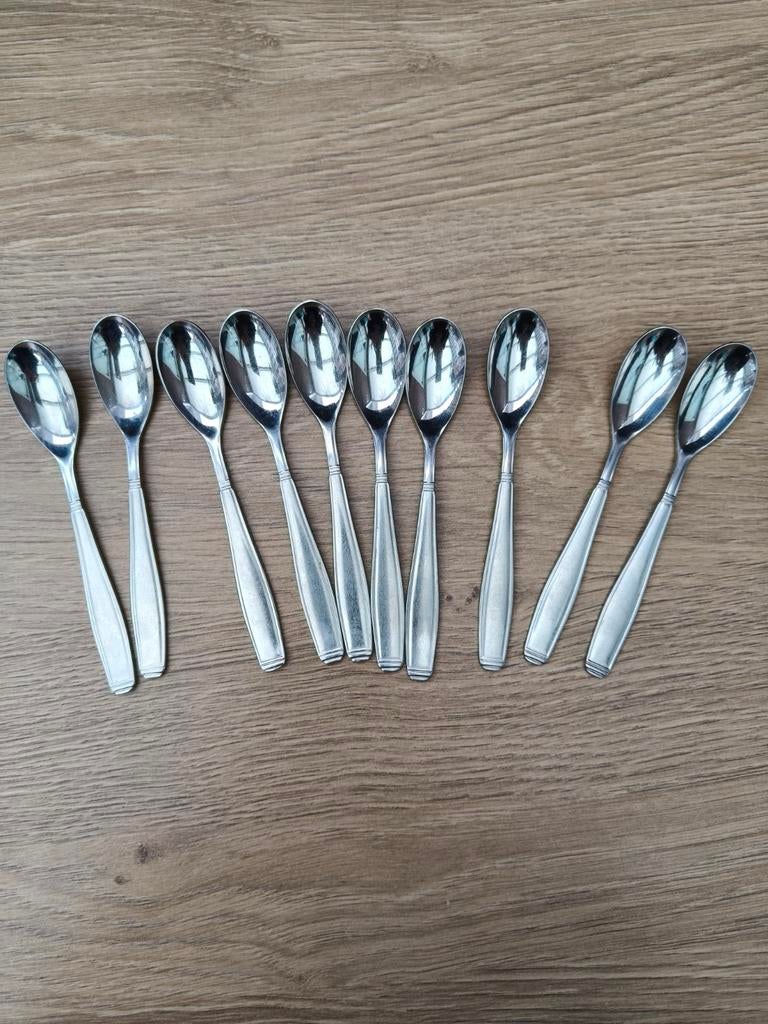 10 theelepeltje, Ophalen of Verzenden, Zo goed als nieuw, Rvs of Chroom