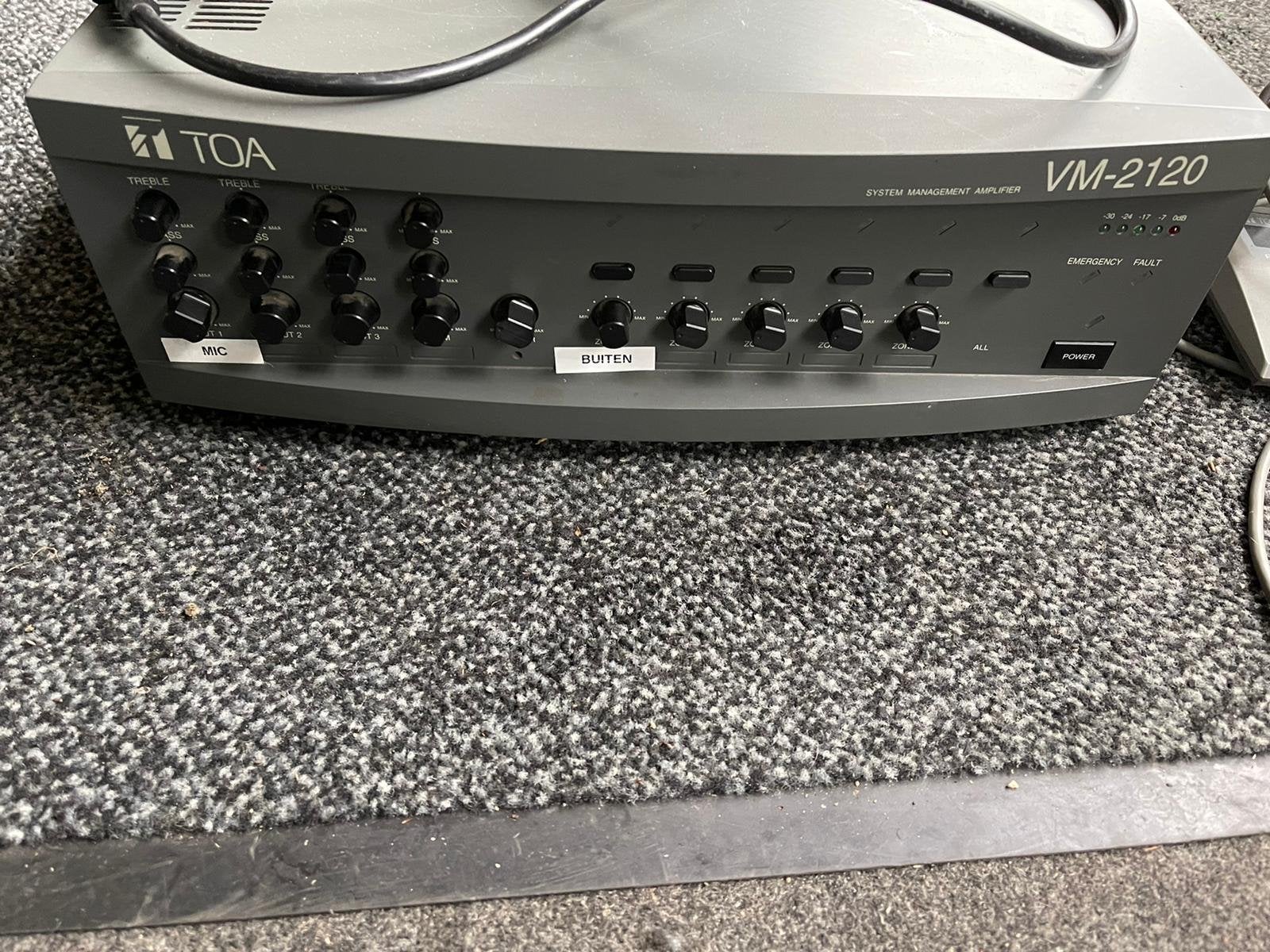 TOA VM-2120 Systeem Management Versterker, Audio, Tv en Foto, Overige merken, Ophalen of Verzenden, 120 watt of meer, Gebruikt