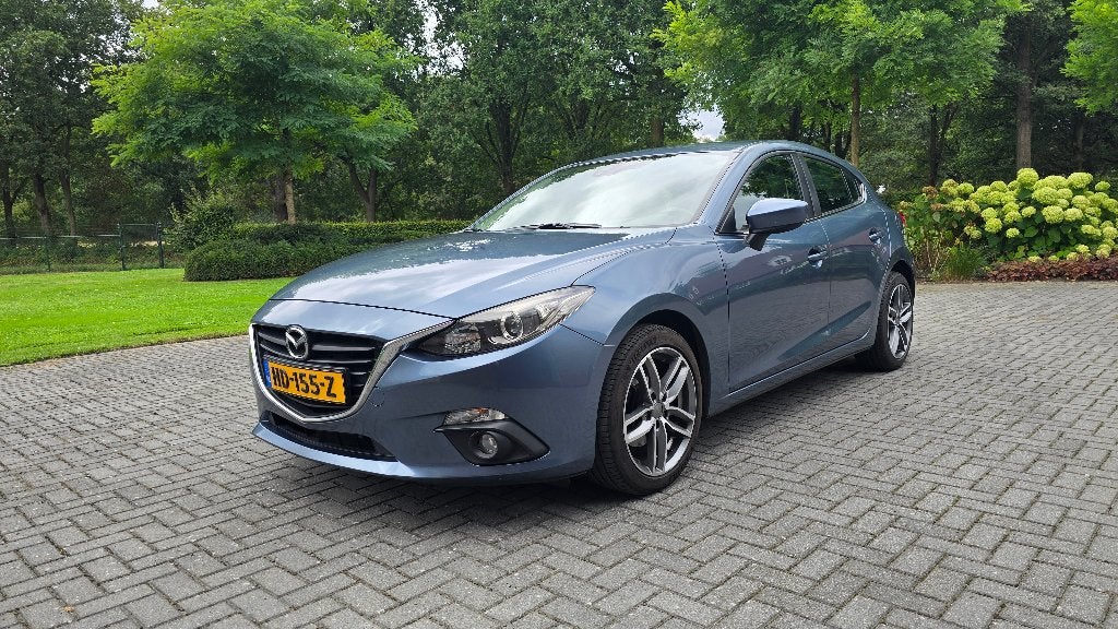 Mazda 3 Skyactive-G 120 pk 2014 Blauw, Auto's, Voorwielaandrijving, Stof, 4 cilinders, Blauw