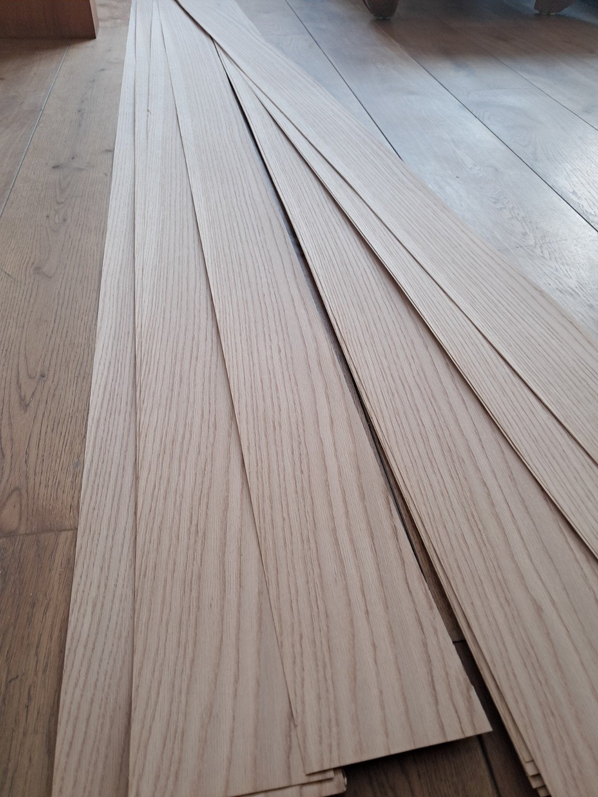 Eiken fineer stroken 3050x140mm, ca. 0,5mm dik (20 st.), Minder dan 25 mm, Eiken, Overige typen, Ophalen of Verzenden