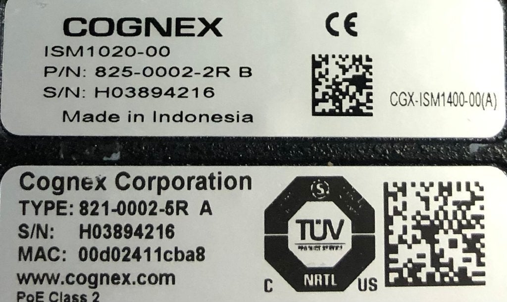 COGNEX - ISM1020-00 - Insight - Smart Vision Camera, Hobby en Vrije tijd, Elektronica-componenten, Ophalen of Verzenden, Zo goed als nieuw