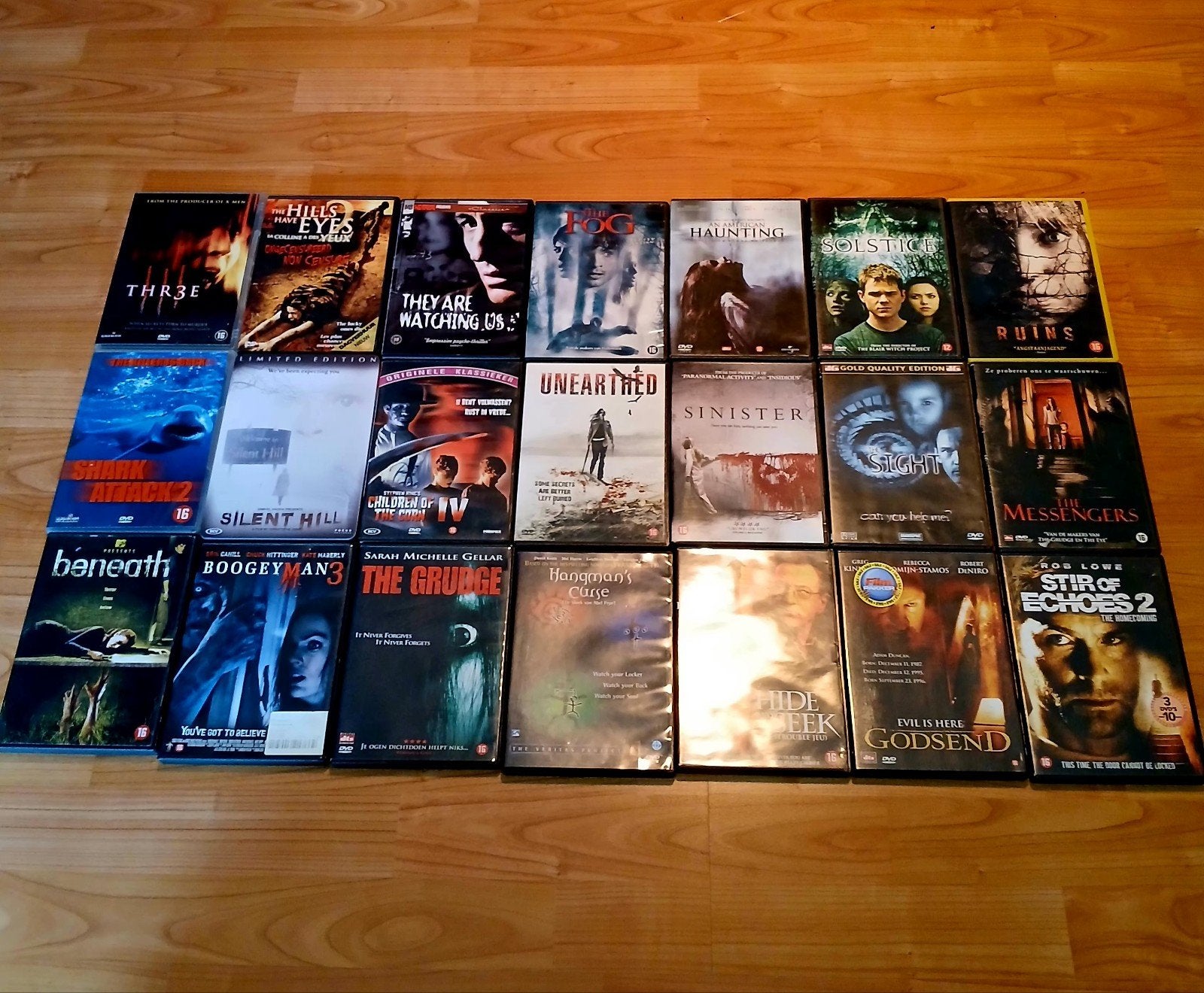 21 Horror DVD's - Grote collectie griezelfilms, Ophalen, Gebruikt, Vanaf 16 jaar, Overige genres