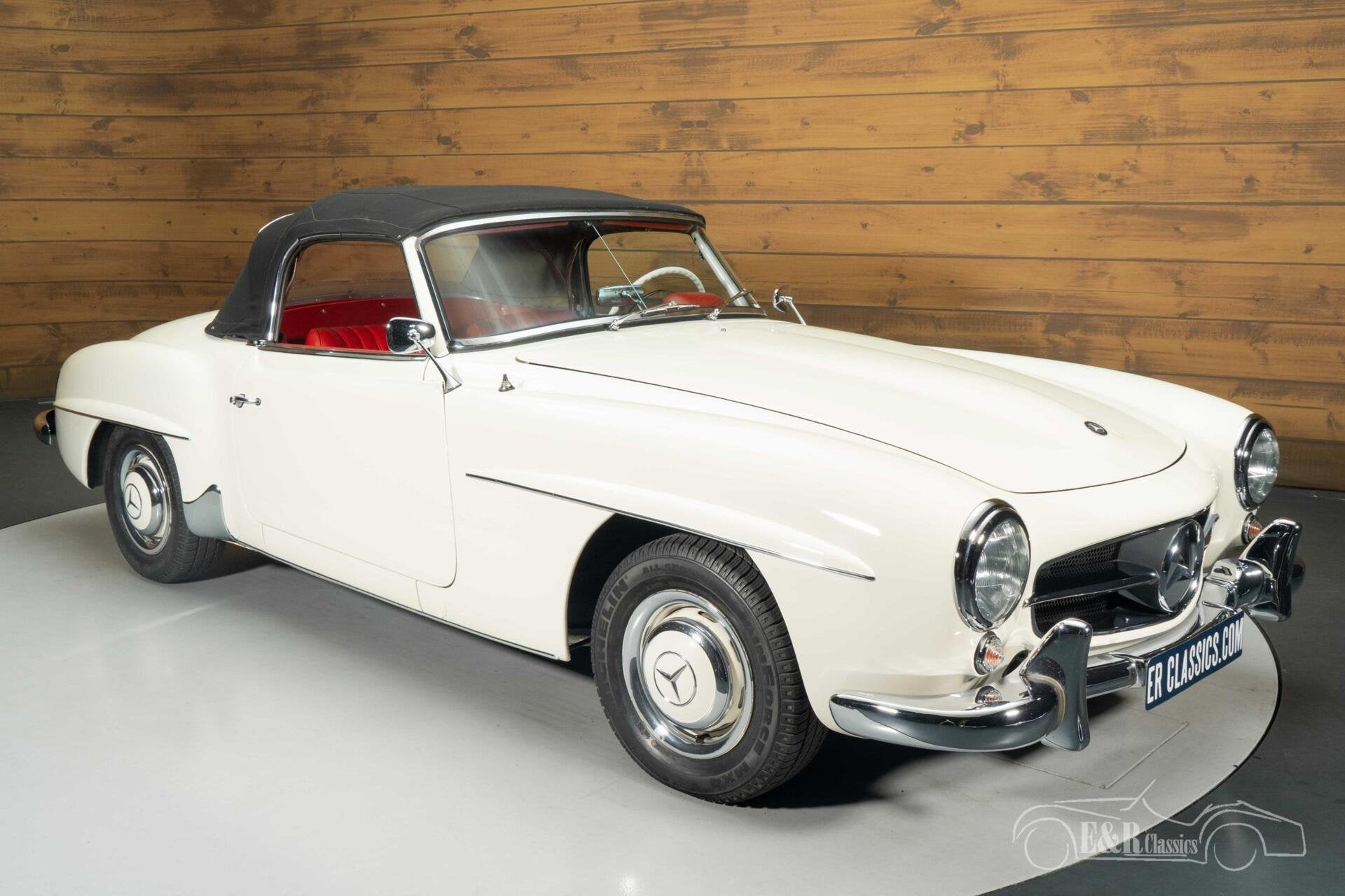Mercedes 190 SL Cabriolet | 1961, Auto's, Achterwielaandrijving, Cabriolet, Wit, Handgeschakeld