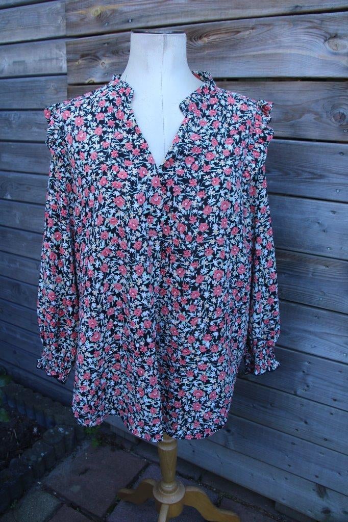 Tuniek rood/ zwart Paprika mt 2 (46) transp Vaste prijs, Kleding | Dames, Maat 46/48 (XL) of groter, Ophalen of Verzenden, Zo goed als nieuw