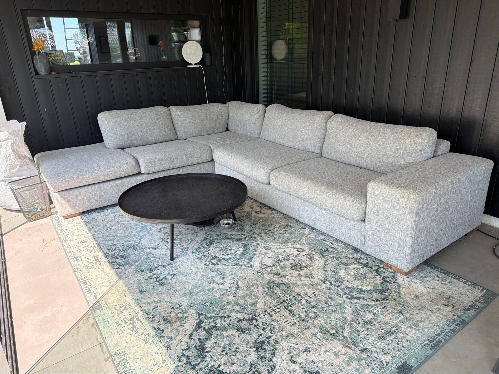Ruime hoekbank 350x260 cm, 100 cm diep, Gebruikt, 100 tot 125 cm, Hoekbank, 300 cm of meer