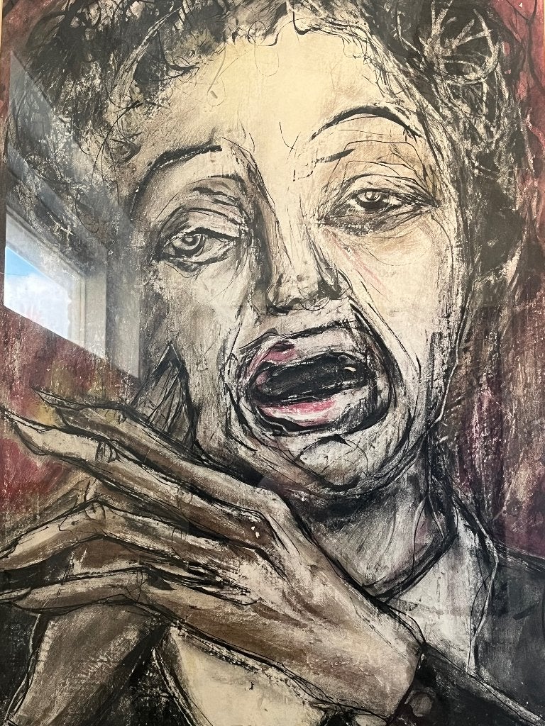 Edith Piaf Je Ne Regrette Rien  Antoon Mortier, Ophalen, Papier/karton, Gemengde techniek, Portret