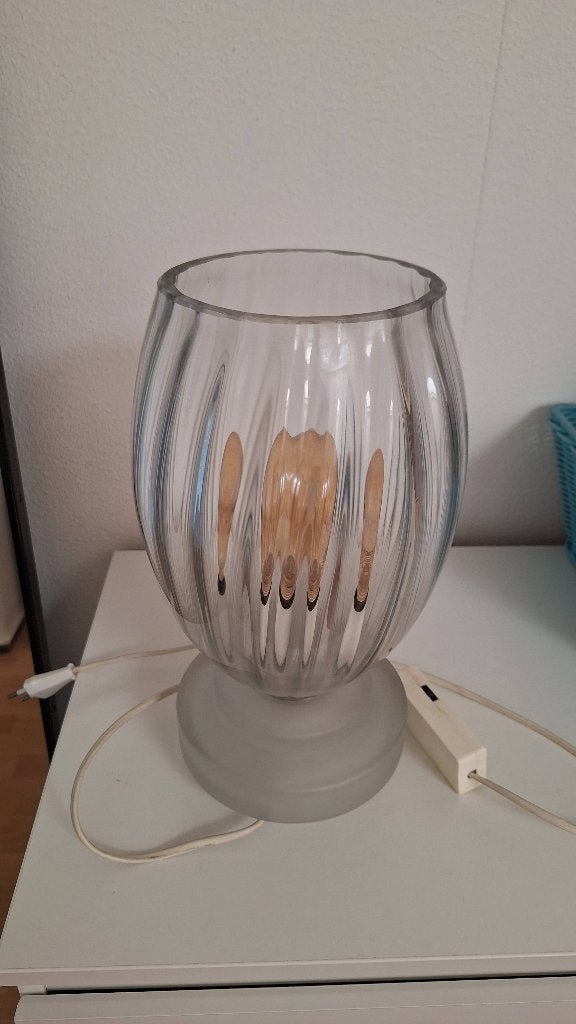 Glazen tafellamp dimbaar, Ophalen, Dimbaar, Gebruikt, Glas
