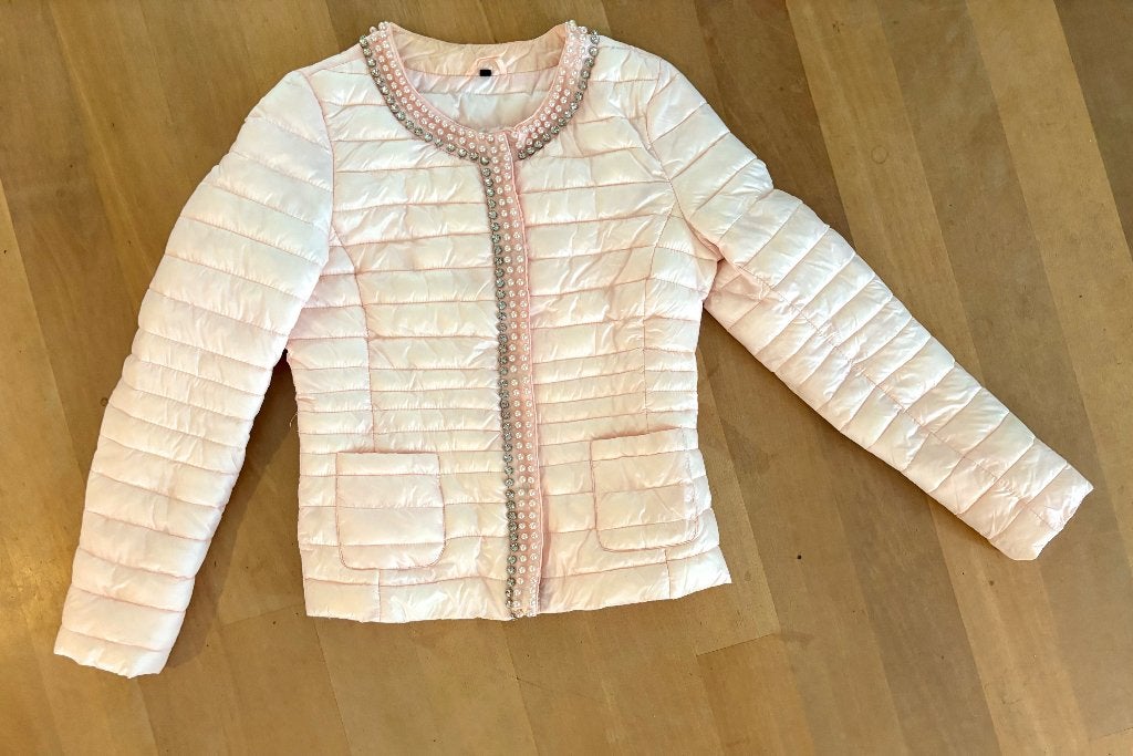 Jasje dames maat M roze met glitters, Zo goed als nieuw, Jasje, Roze, Ophalen
