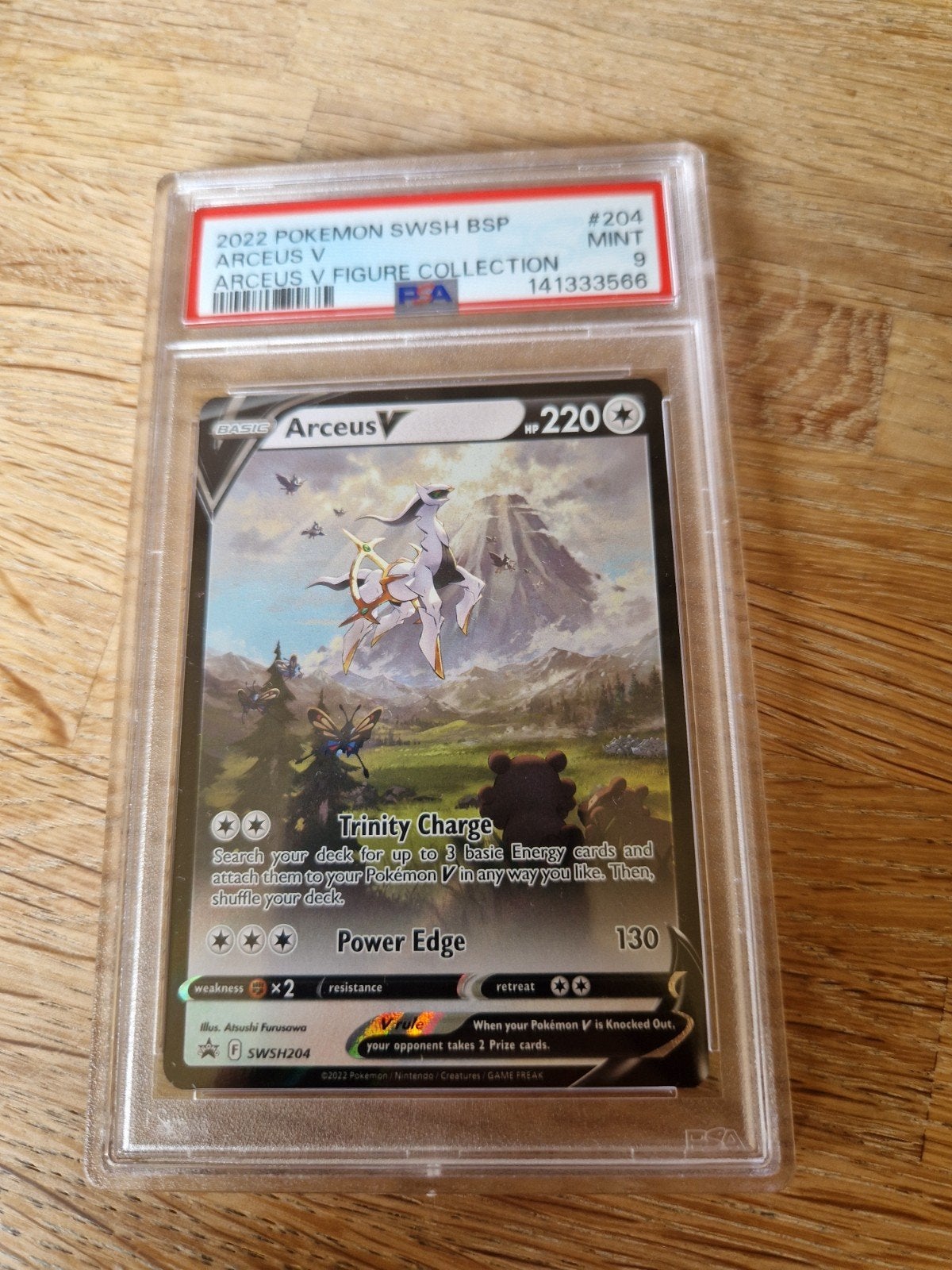 Pokemon Arceus V SWSH204 Promo PSA 9, Ophalen of Verzenden, Nieuw, Losse kaart, Foil