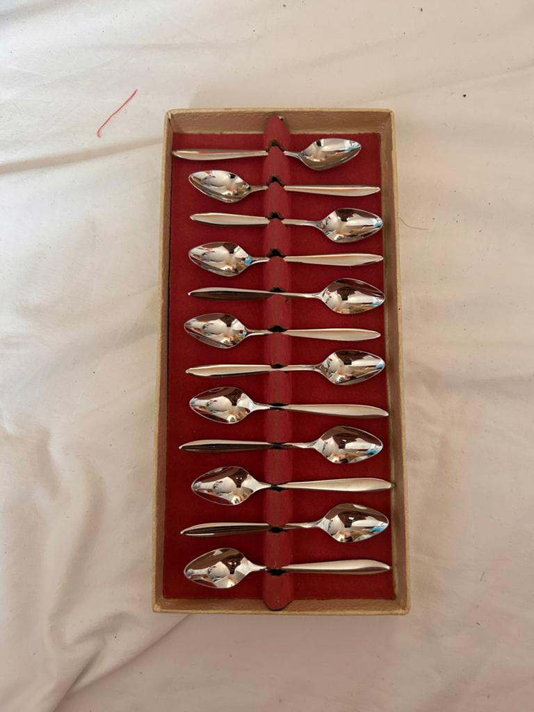 Set van 12 Gero Zilduro lepeltjes, Ophalen of Verzenden