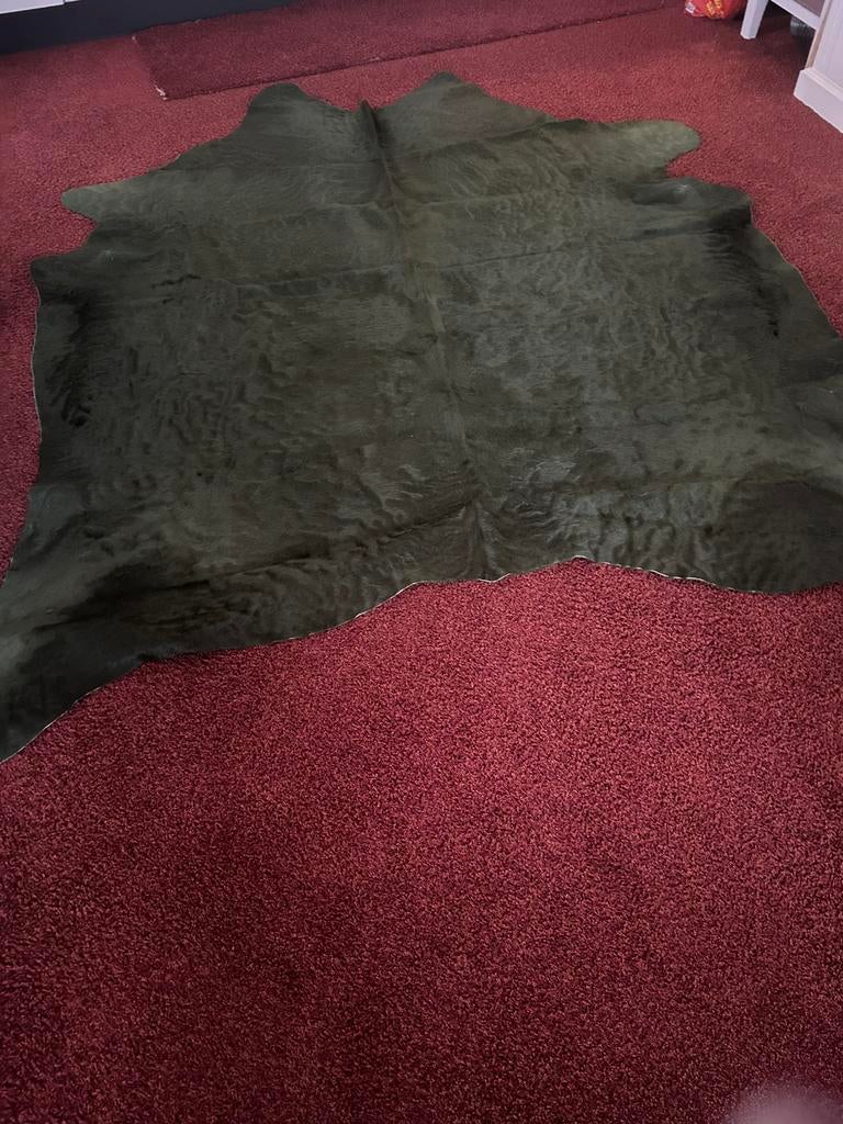 Koeien vel ( kleed).  Groen, 150 tot 200 cm, Nieuw, Ophalen of Verzenden, 150 tot 200 cm