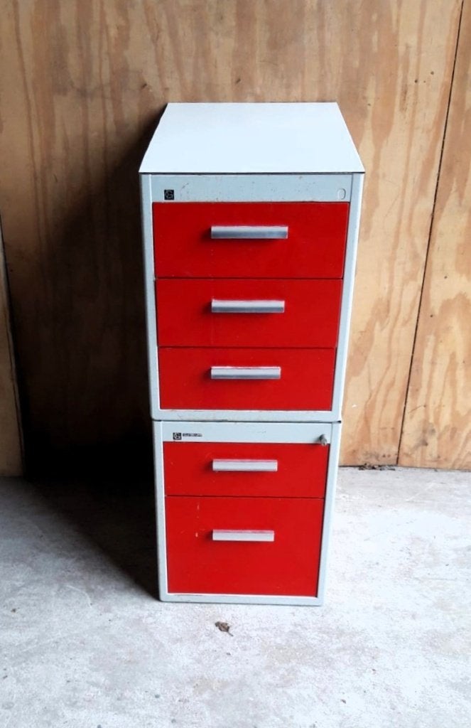 2x Ladeblok gereedschapskast bureaublok Gispen, Huis en Inrichting, Ophalen, Minder dan 50 cm, Gebruikt, 5 laden of meer