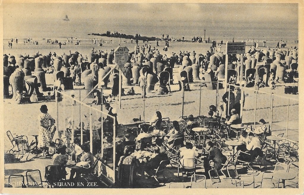 AK Scheveningen - Strand & Zee, Verzenden, 1940 tot 1960, Gelopen, Zuid-Holland