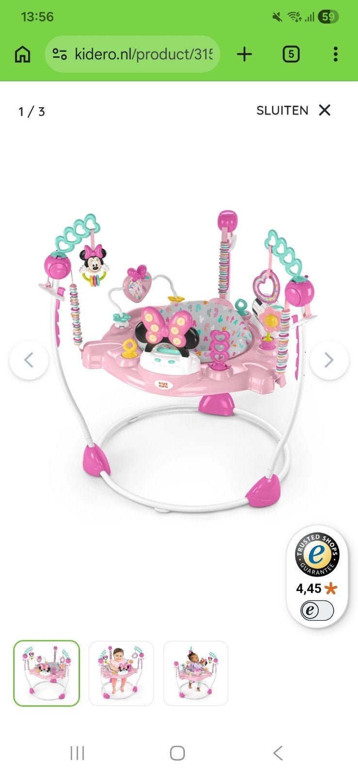 minnie mouse kinderjumper, Ophalen, Zo goed als nieuw, Overige typen, Met licht
