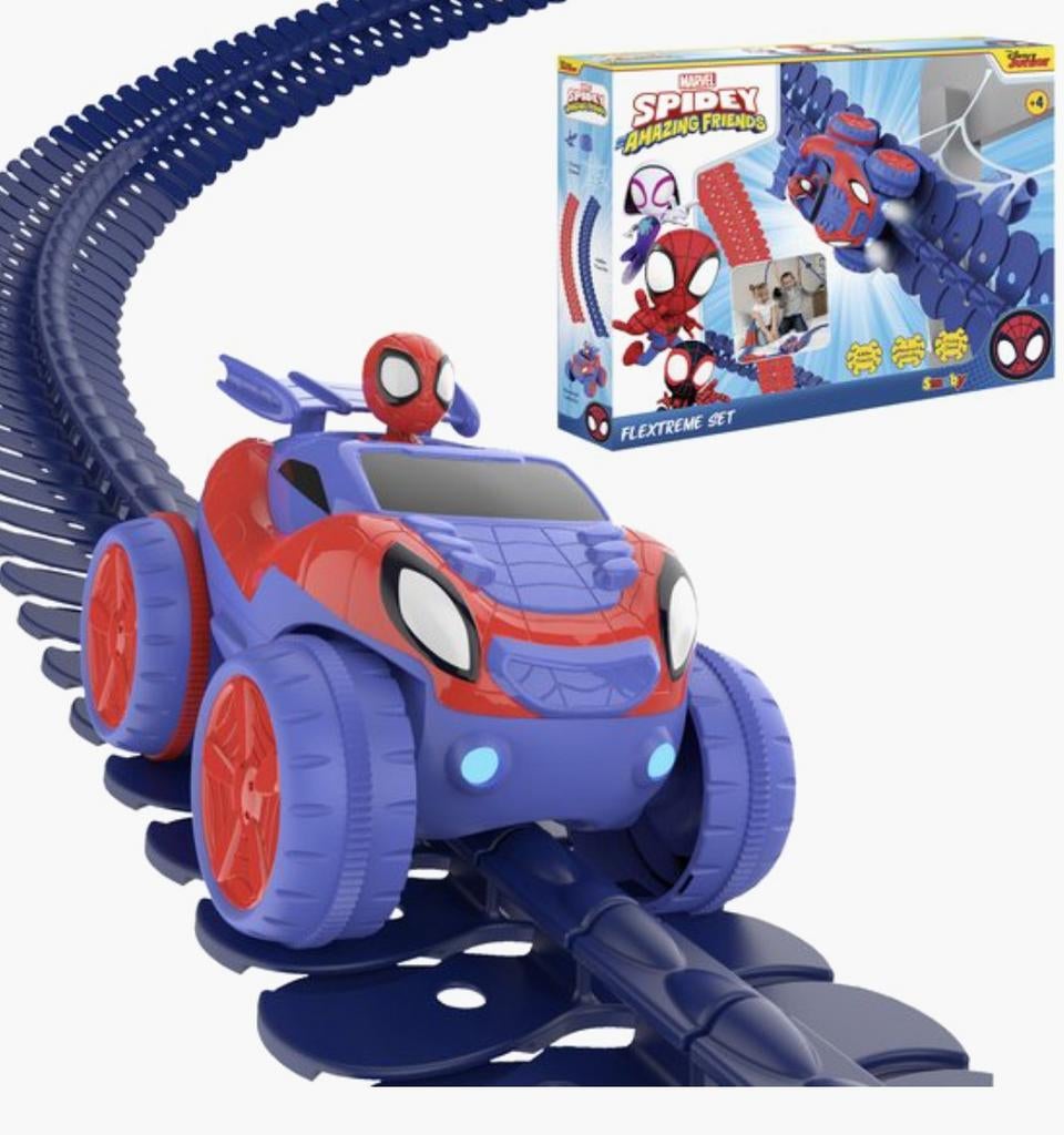 Spidey en zijn Geweldige Vrienden FlexTreme Racebaan Set, Kinderen en Baby's, Speelgoed | Racebanen, Racebaan, Zelf te bouwen